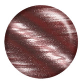 ibd Magnetic Gel Haze swatch, magnetic shimmer gel in a soft burgundy rose cat-eye effect.